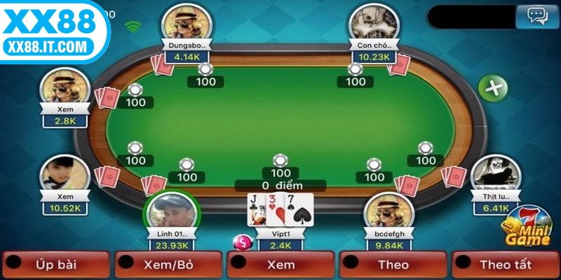 Ván cược sẽ khép lại khi chỉ còn một người không bỏ bài