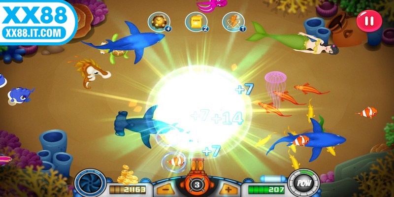 Bắn cá ăn xu mô phỏng hành trình đi săn dưới lòng đại dương