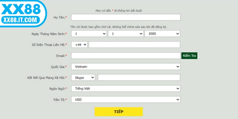Để bắt đầu quá trình đăng ký thì trước tiên anh em cần phải truy cập trang web 